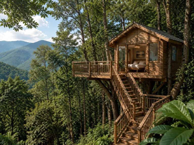 江达县景区悬空树屋